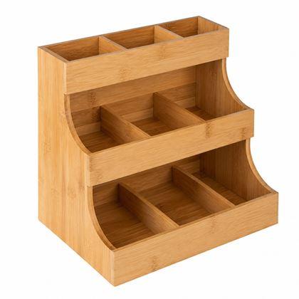 Obrazek z Drewniany organizer na herbatę