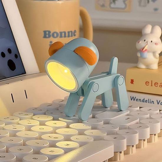 Obrazek z Mini lampka w kształcie psa  -  niebieska
