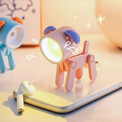 Obrazek z Mini lampka w kształcie psa  -  różowa