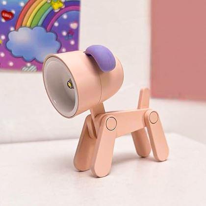 Obrazek z Mini lampka w kształcie psa  -  różowa