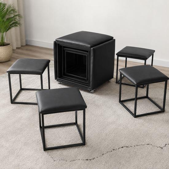 Obrazek z Jeżdżący taboret 5w1 z podnóżkami