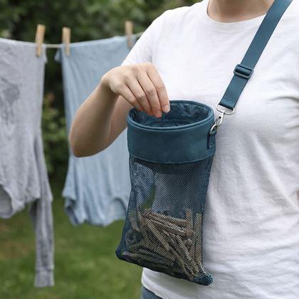 Obrazek z Noszona saszetka/torba na klamerki do bielizny