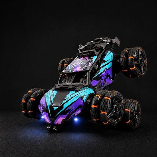 Obrazek z RC sportowy samochód transformujący na pilot – obrót 360°, efekty LED i dymne
