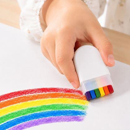 Obrazek z Kredki woskowe w etui do malowania tęczy