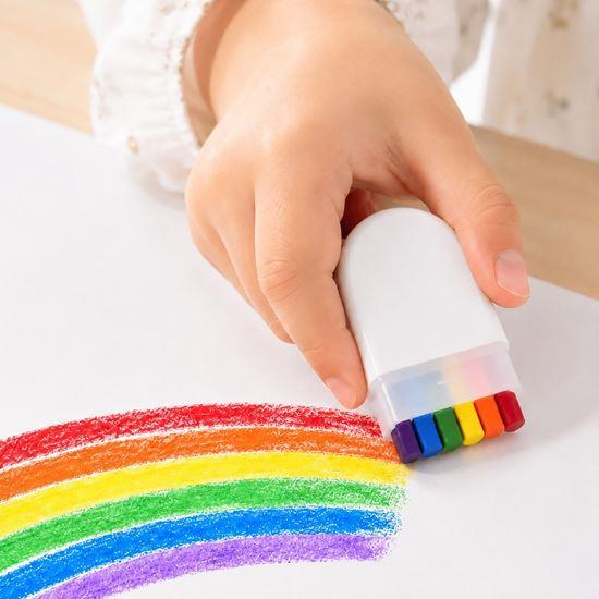 Obrazek z Kredki woskowe w etui do malowania tęczy