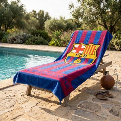 Obrazek z Ręcznik plażowy piłkarski - FC Barcelona