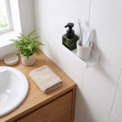Obrazek z Przyklejana półka ścienna 27 cm