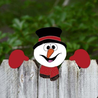 Obraz Dekoracyjny bałwanek na płot