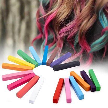 Obraz Kolorowe kredy do włosów 12 szt