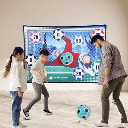 Obraz Tekstylna bramka piłkarska z piłką na rzep