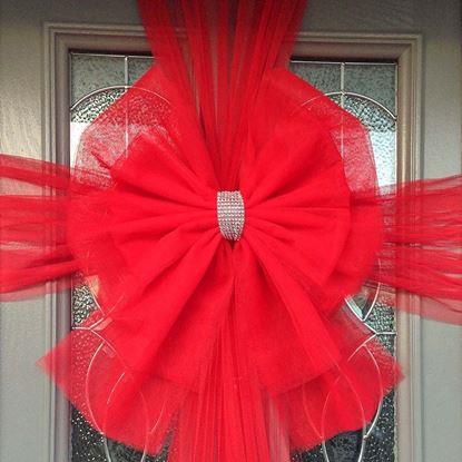 Obraz Świąteczna kokarda na drzwi