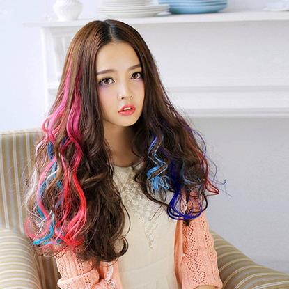 Obraz Kolorowe treski do włosów 