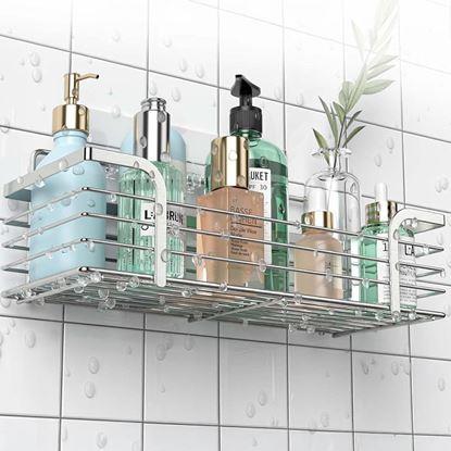 Obraz Samoprzylepna półka prysznicowa ze stali nierdzewnej 30 cm