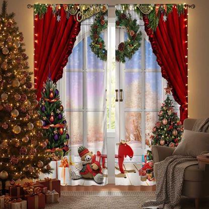 Obraz Zasłony świąteczne 2 szt 130x210 cm