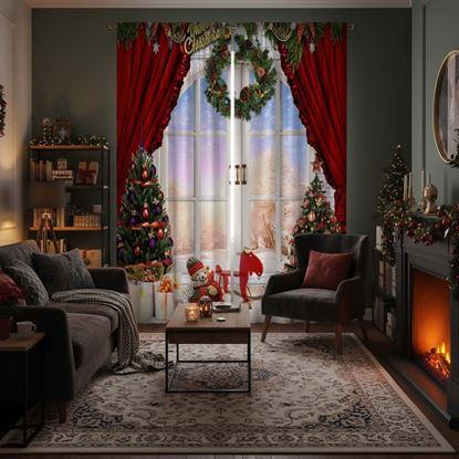 Obraz Zasłony świąteczne 2 szt 130x210 cm