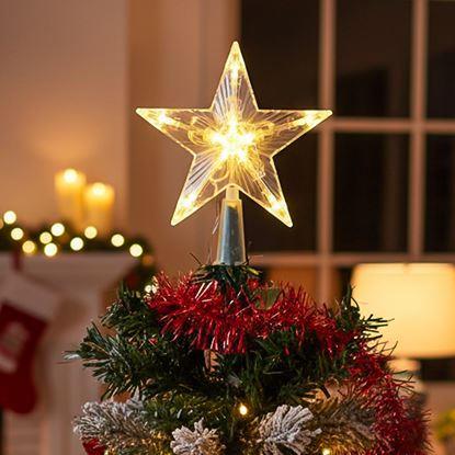 Obraz Świąteczna świecąca gwiazda na choinkę